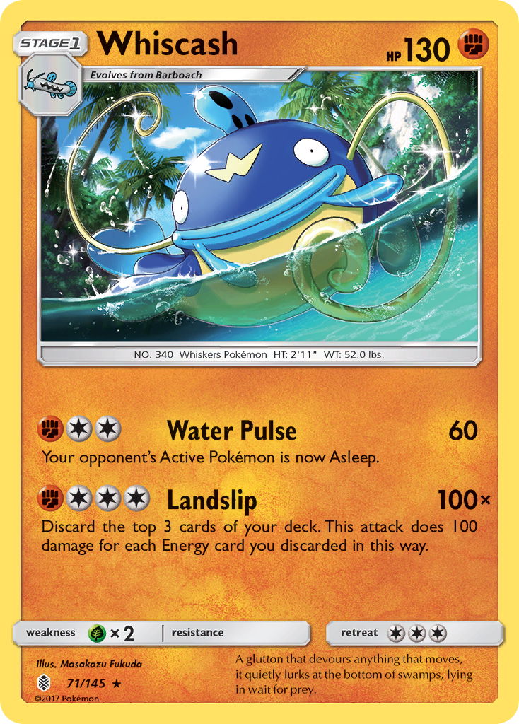 Whiscash (71/145) [Sun & Moon: Guardians Rising] | Black Swamp Games