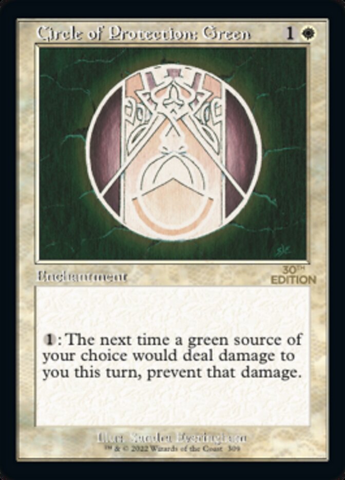 Circle of Protection: Green (Retro) [30th Anniversary Edition] | Black Swamp Games