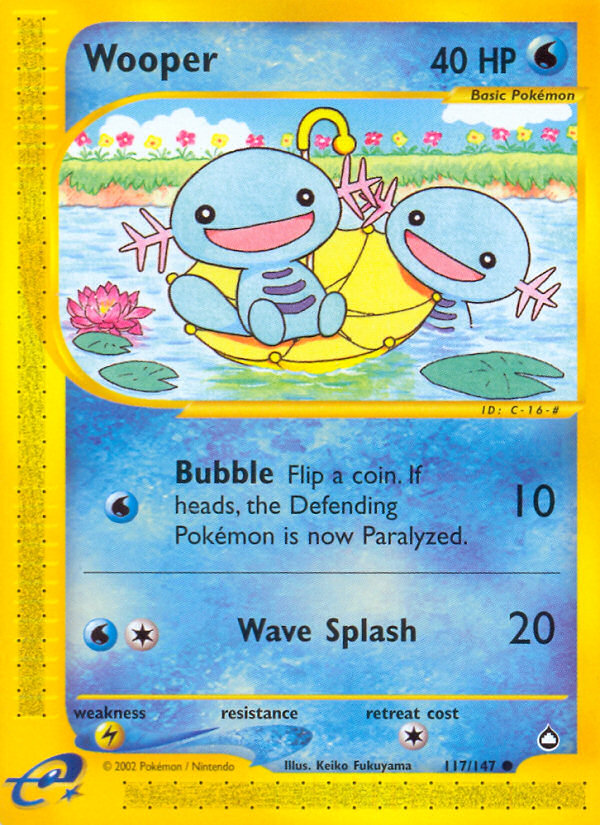 Wooper (117/147) [Aquapolis] | Black Swamp Games
