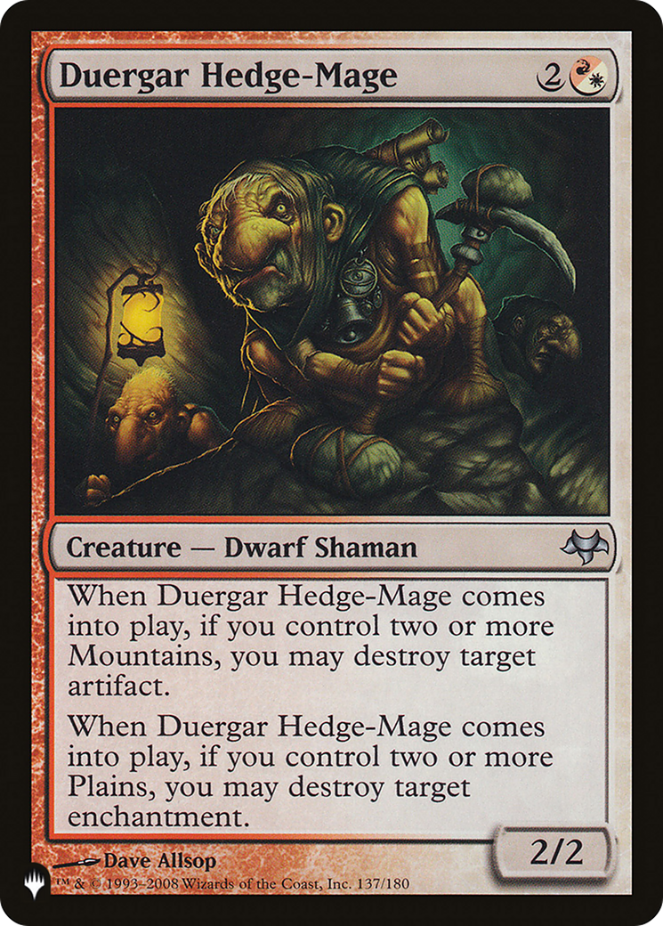 Duergar Hedge-Mage [The List Reprints] | Black Swamp Games