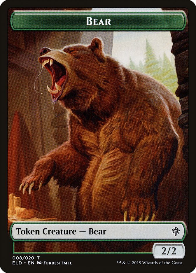 Bear Token [Throne of Eldraine Tokens] | Black Swamp Games