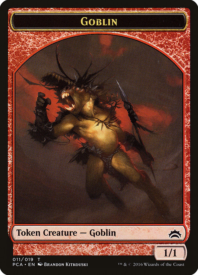 Goblin // Boar Double-Sided Token [Planechase Anthology Tokens] | Black Swamp Games