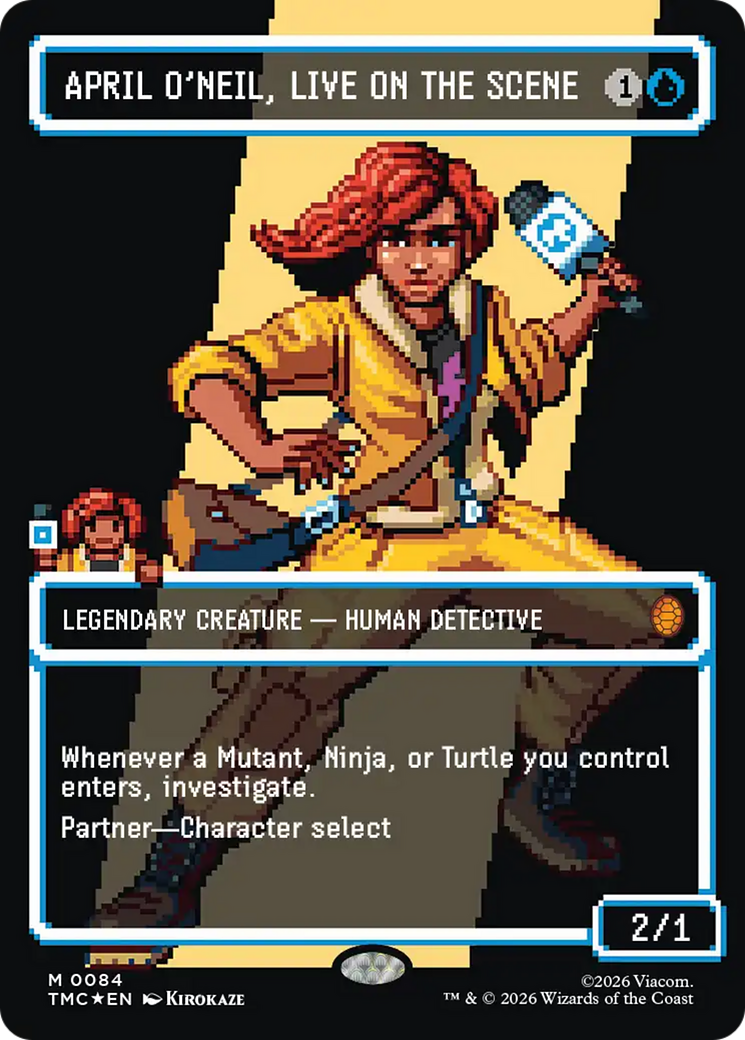 April O'Neil, Live on the Scene (Borderless) (Surge Foil) [Teenage Mutant Ninja Turtles Commander] | Black Swamp Games