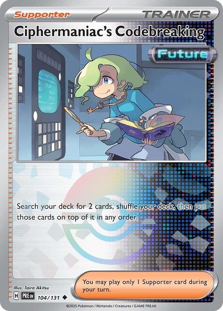 Ciphermaniac's Codebreaking (104/131) (Poke Ball Pattern) [Scarlet & Violet: Prismatic Evolutions] | Black Swamp Games