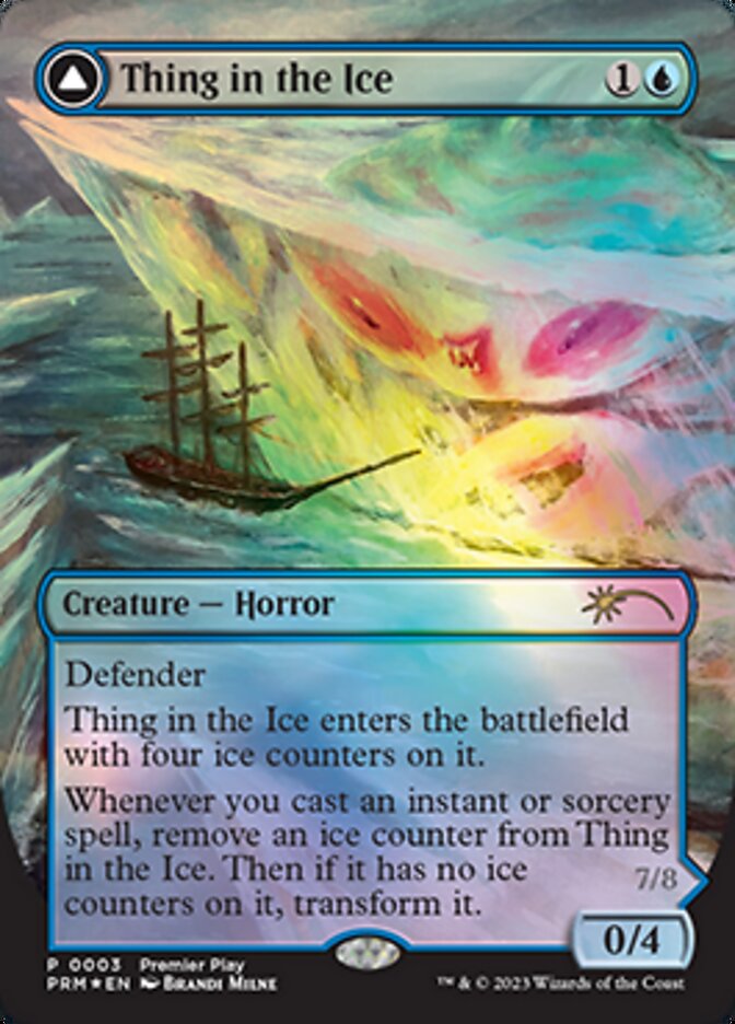 Thing in the Ice // Awoken Horror (Borderless Alternate Art) [Regional Championship Qualifiers 2023] | Black Swamp Games