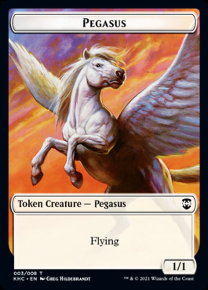 Pegasus Token [Kaldheim Commander Tokens] | Black Swamp Games