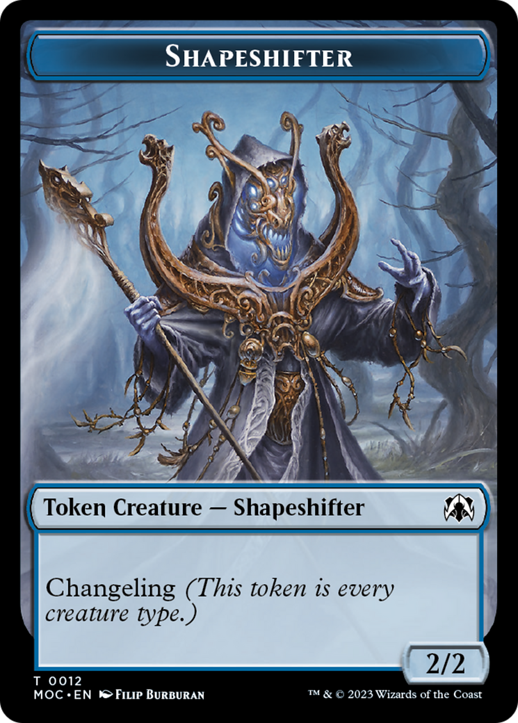 Blood // Shapeshifter Double-Sided Token [March of the Machine Commander Tokens] | Black Swamp Games