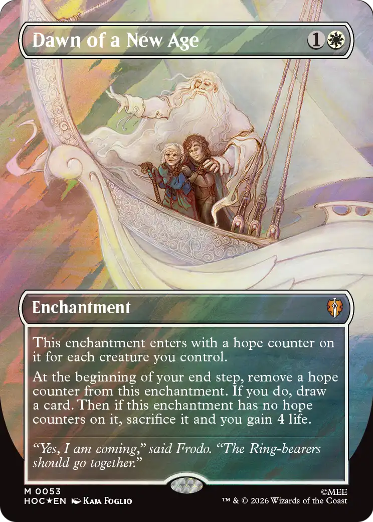 Dawn of a New Age (Borderless) (Surge Foil) [The Hobbit: Eternal-Legal] | Black Swamp Games