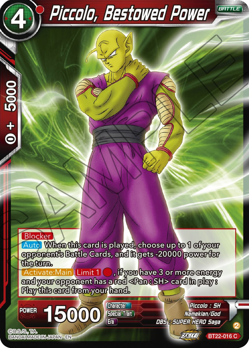 Piccolo, Bestowed Power (BT22-016) [Critical Blow] | Black Swamp Games