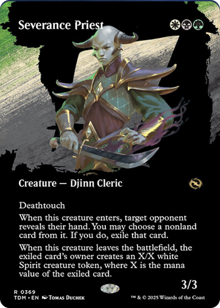 Severance Priest (Borderless) [Tarkir: Dragonstorm] | Black Swamp Games