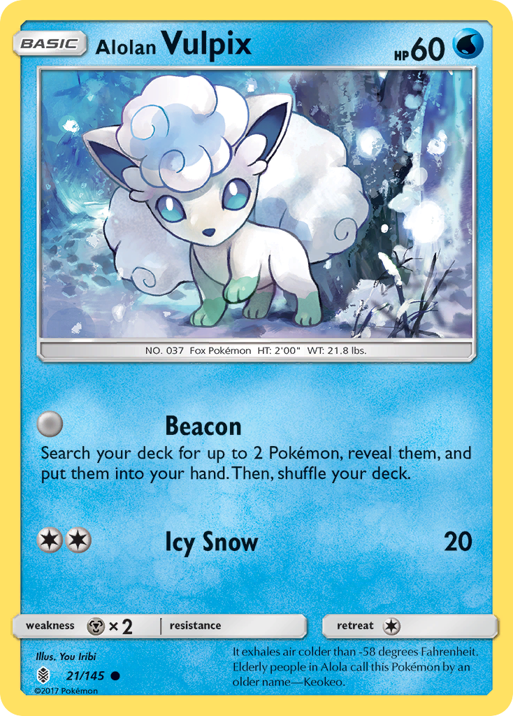 Alolan Vulpix (21/145) [Sun & Moon: Guardians Rising] | Black Swamp Games