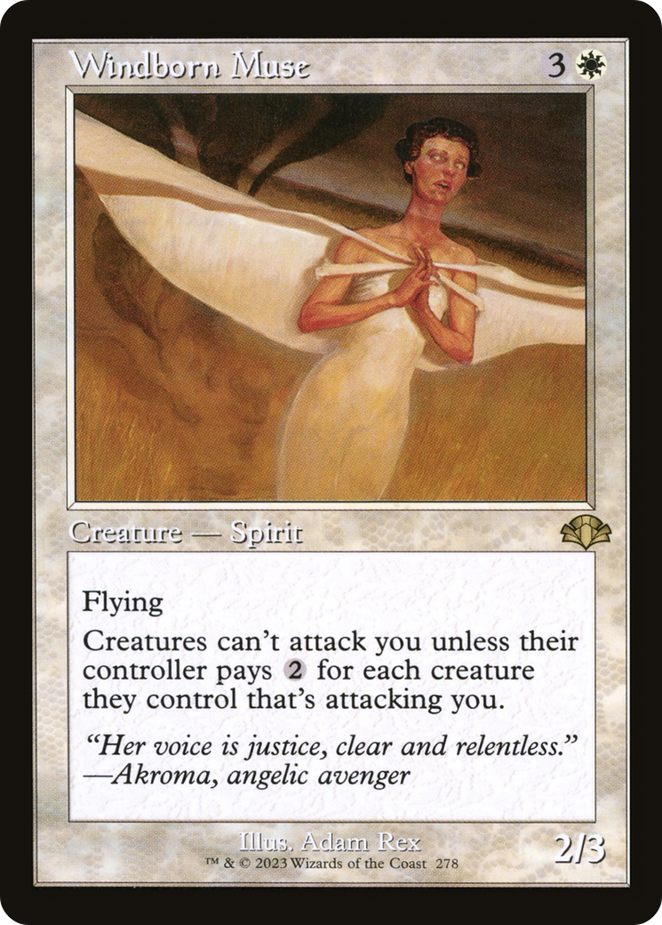 Windborn Muse (Retro) [Dominaria Remastered] | Black Swamp Games