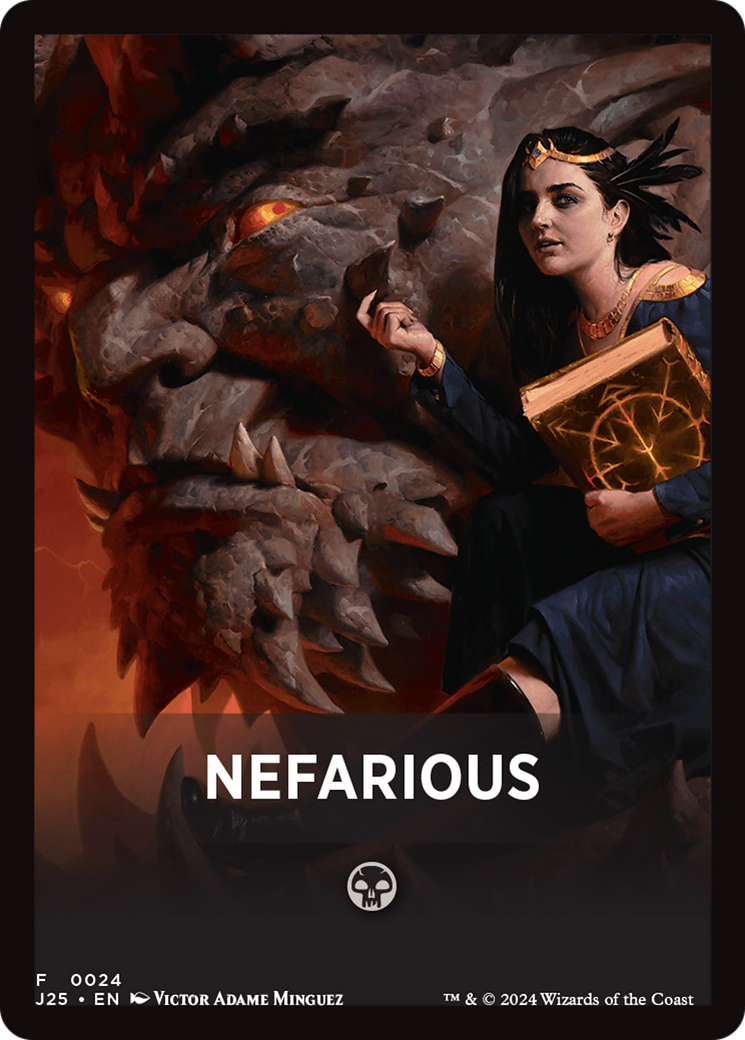 Nefarious Theme Card [Foundations Jumpstart Front Cards] | Black Swamp Games