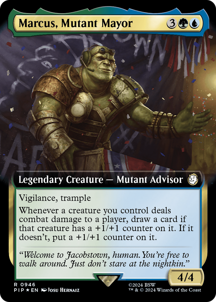 Marcus, Mutant Mayor (Extended Art) (Surge Foil) [Fallout] | Black Swamp Games