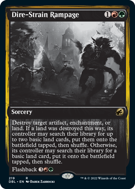 Dire-Strain Rampage [Innistrad: Double Feature] | Black Swamp Games