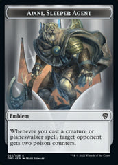 Soldier // Ajani, Sleeper Agent Emblem Double-Sided Token [Dominaria United Tokens] | Black Swamp Games