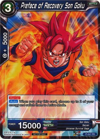 Preface of Recovery Son Goku (P-047) [Promotion Cards] | Black Swamp Games