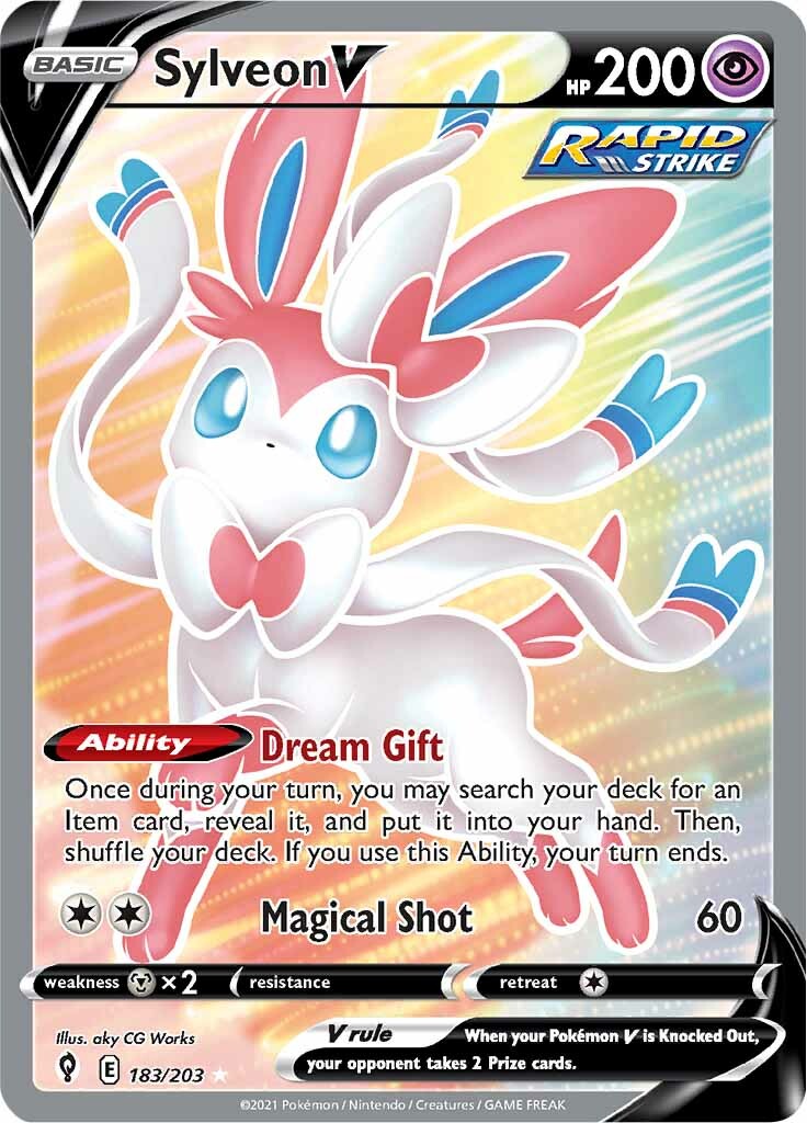 Sylveon V (183/203) [Sword & Shield: Evolving Skies] | Black Swamp Games