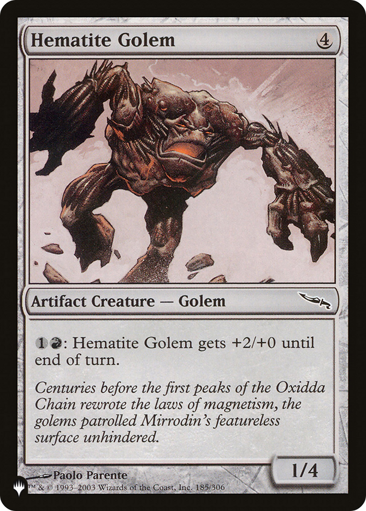 Hematite Golem [The List Reprints] | Black Swamp Games