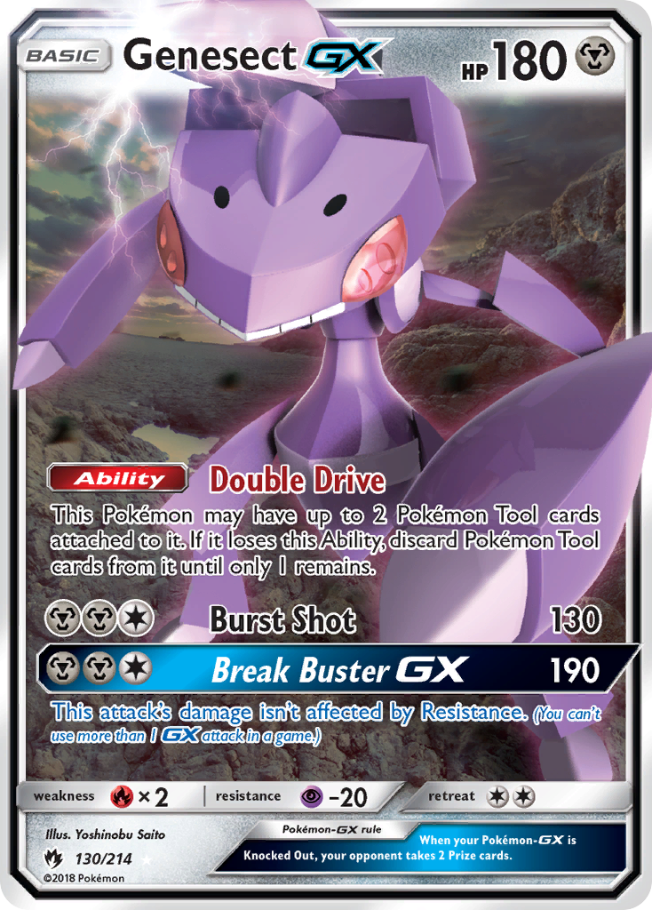Genesect GX (130/214) [Sun & Moon: Lost Thunder] | Black Swamp Games