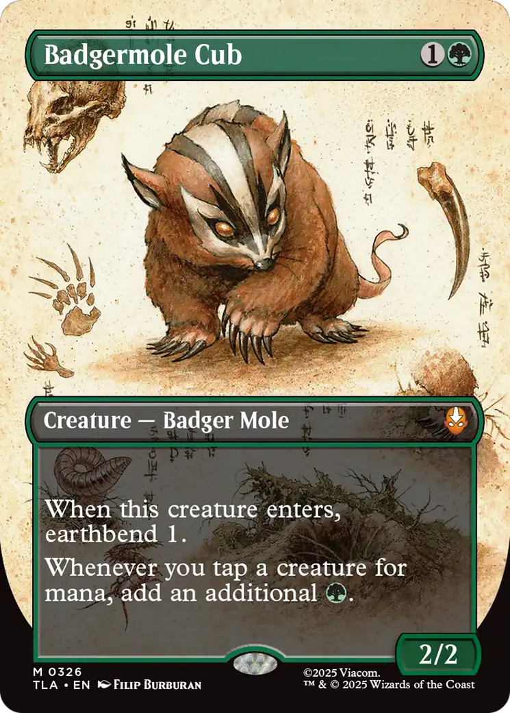 Badgermole Cub (Borderless) [Avatar: The Last Airbender] | Black Swamp Games