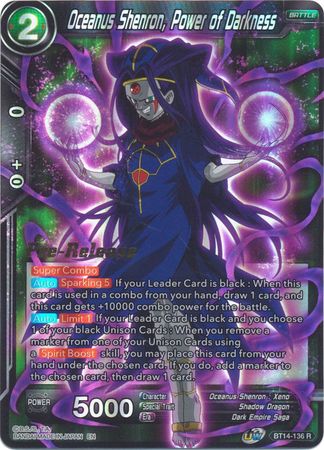 Oceanus Shenron, Power of Darkness (BT14-136) [Cross Spirits Prerelease Promos] | Black Swamp Games