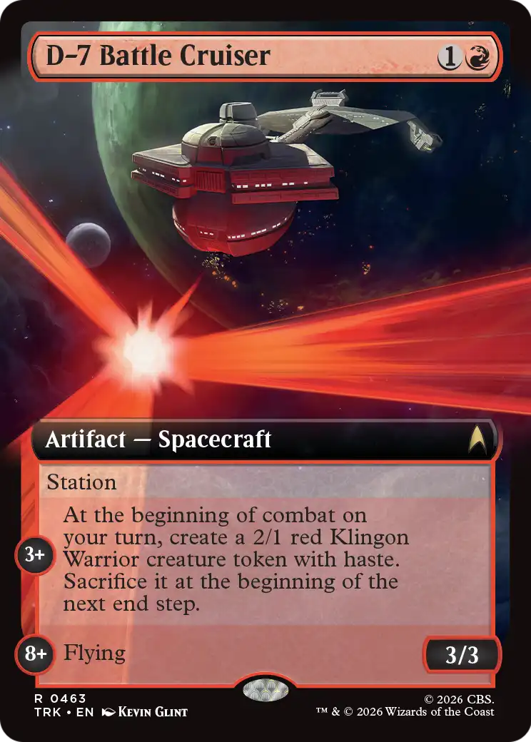 D-7 Battle Cruiser (Extended Art) [Star Trek] | Black Swamp Games