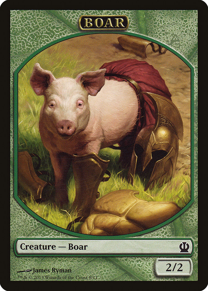 Boar Token [Theros Tokens] | Black Swamp Games