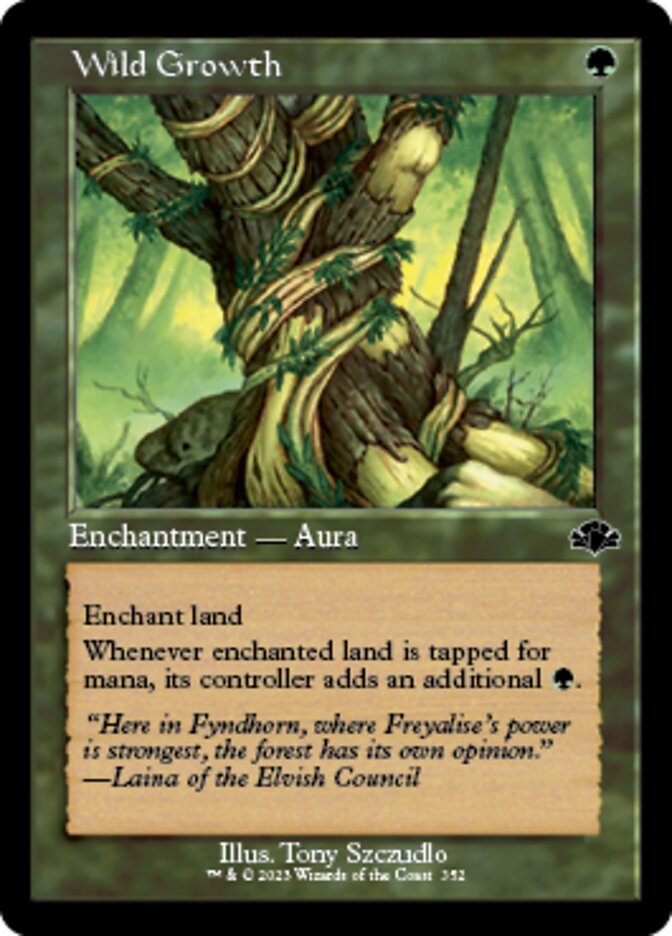 Wild Growth (Retro) [Dominaria Remastered] | Black Swamp Games