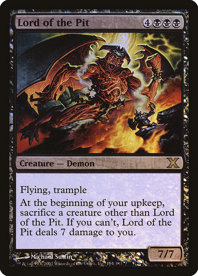 Lord of the Pit (Premium Foil) [Tenth Edition] | Black Swamp Games