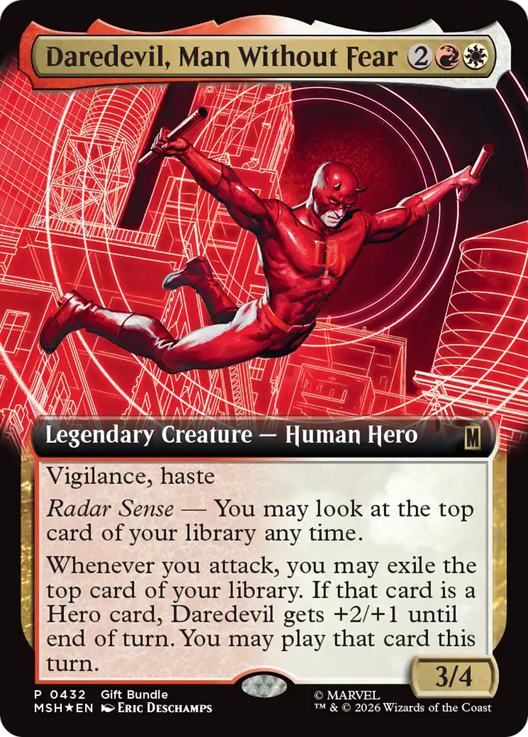 Daredevil, Man Without Fear (Extended Art) [Marvel Super Heroes Promos] | Black Swamp Games