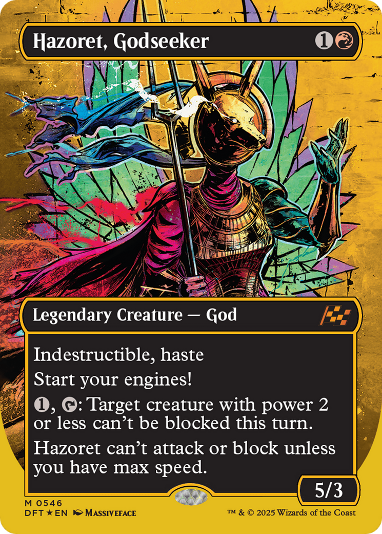 Hazoret, Godseeker (Borderless) (First-Place Foil) [Aetherdrift] | Black Swamp Games