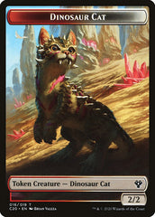 Bird // Dinosaur Cat Double-Sided Token [Commander 2020 Tokens] | Black Swamp Games