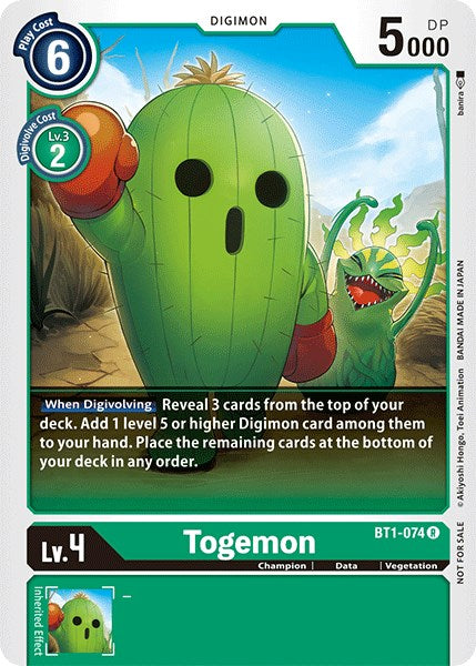 Togemon [BT1-074] (Official Tournament Pack Vol.3) [Release Special Booster Promos] | Black Swamp Games