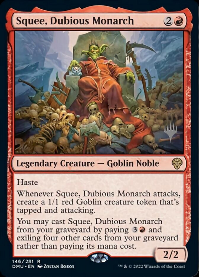 Squee, Dubious Monarch (Promo Pack) [Dominaria United Promos] | Black Swamp Games