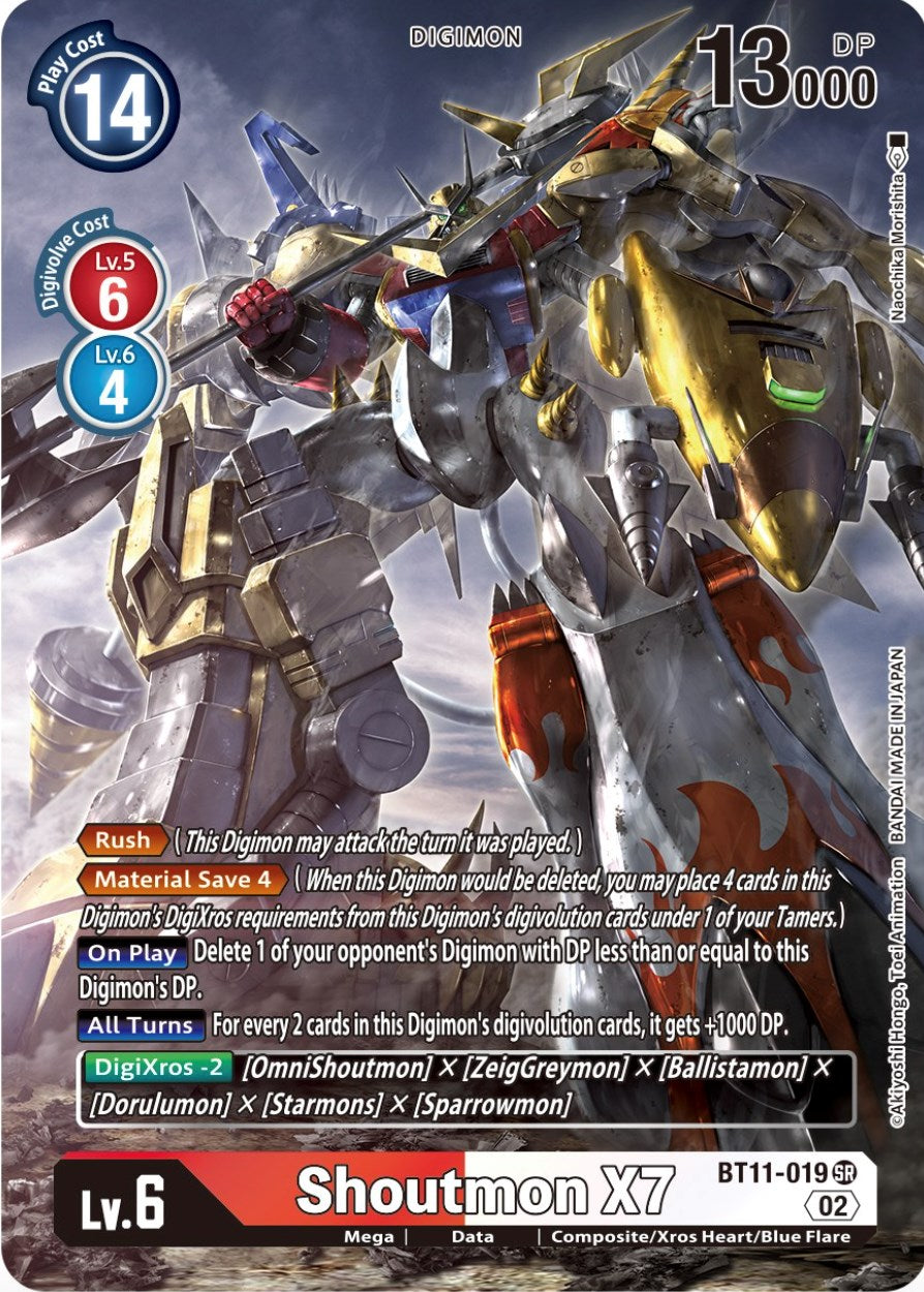 Shoutmon X7 [BT11-019] (Alternate Art) [Dimensional Phase] | Black Swamp Games