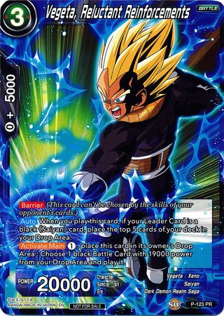 Vegeta, Reluctant Reinforcements (Power Booster) (P-123) [Promotion Cards] | Black Swamp Games