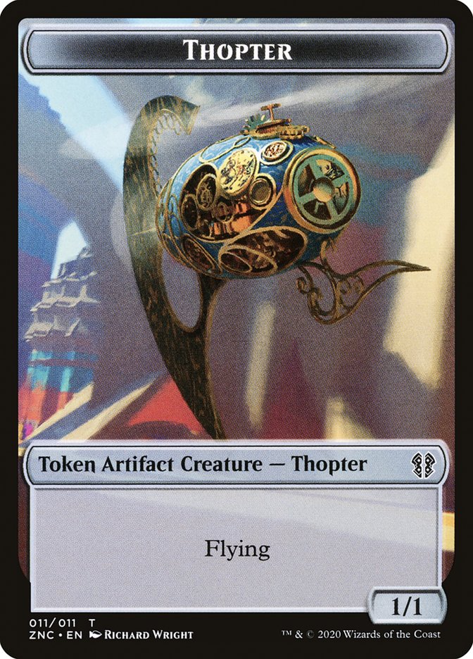 Faerie Rogue // Thopter Double-Sided Token [Zendikar Rising Commander Tokens] | Black Swamp Games