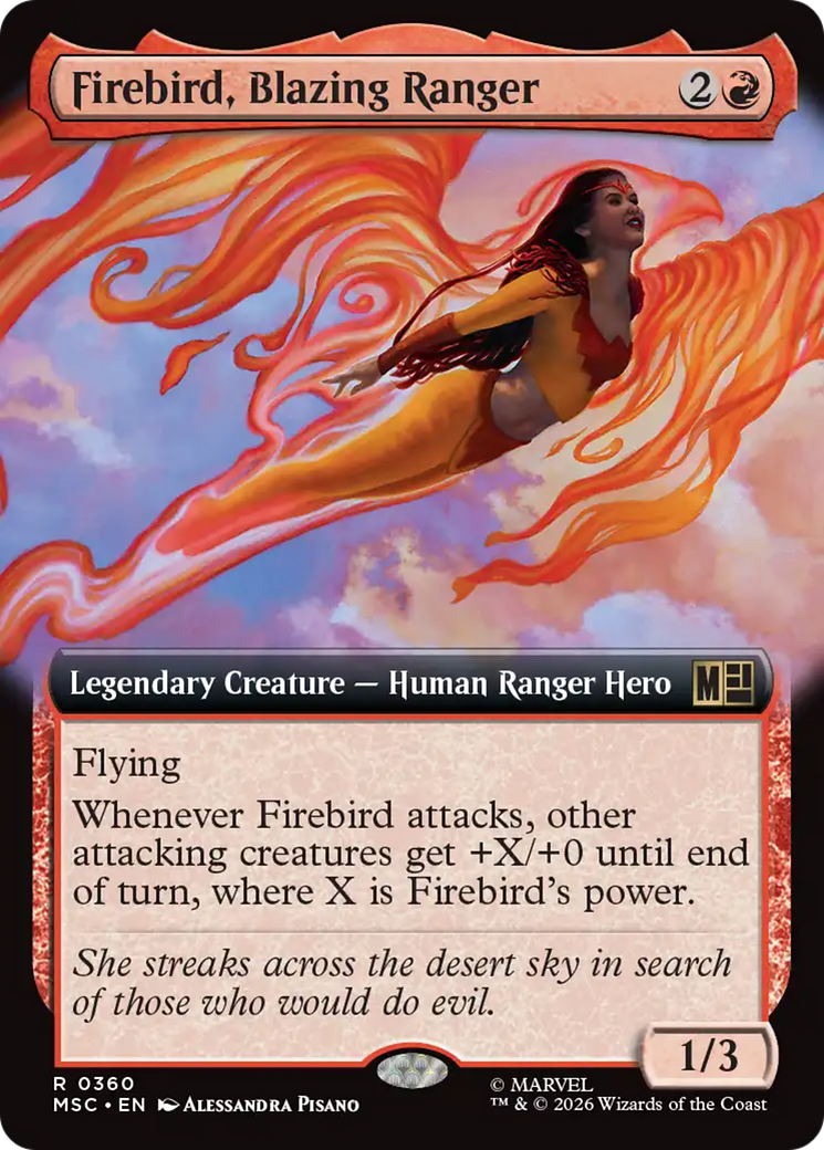 Firebird, Blazing Ranger (Extended Art) [Marvel Super Heroes Commander] | Black Swamp Games