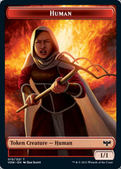 Zombie (008) // Human (010) Double-Sided Token [Innistrad: Crimson Vow Tokens] | Black Swamp Games