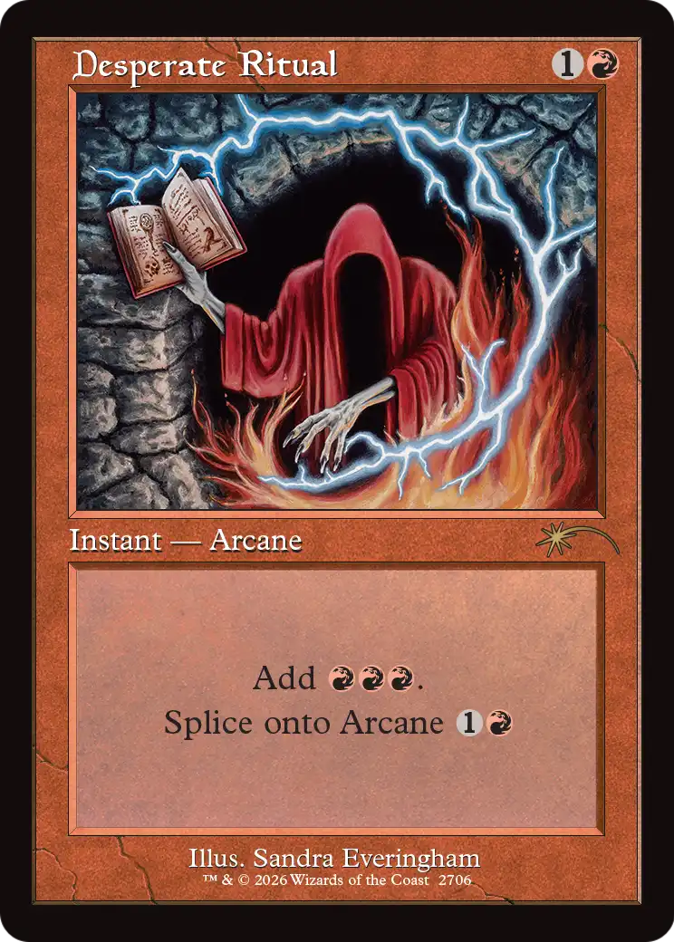 Desperate Ritual (2706) (Retro Frame) [Secret Lair Drop Series] | Black Swamp Games