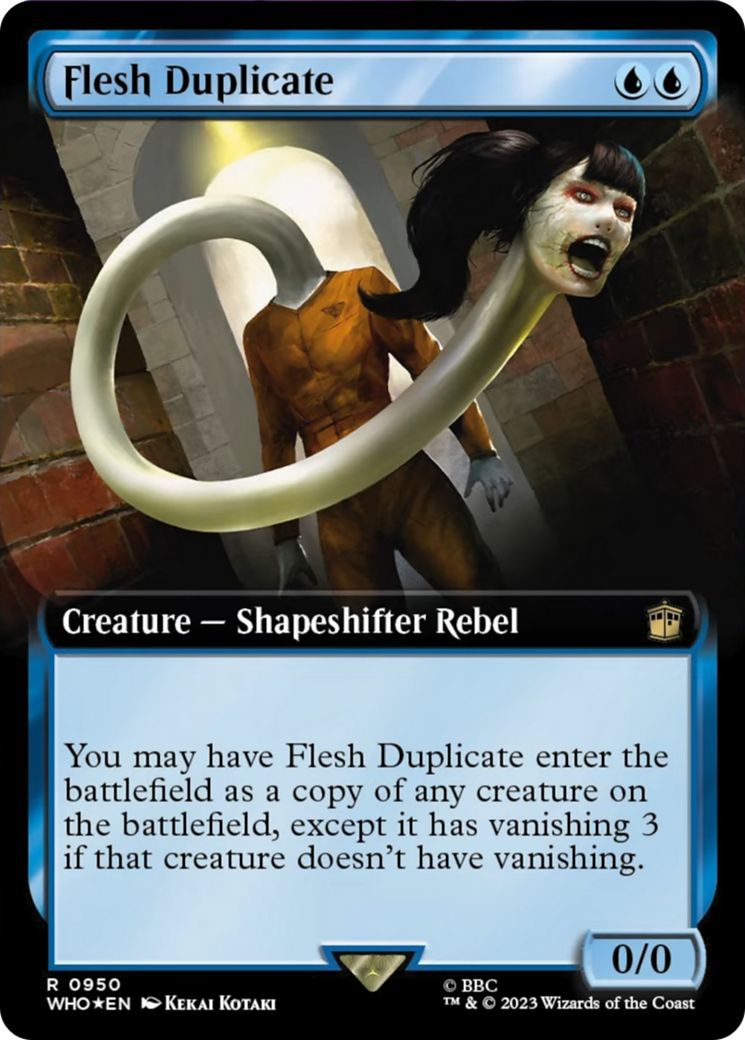 Flesh Duplicate (Extended Art) (Surge Foil) [Doctor Who] | Black Swamp Games