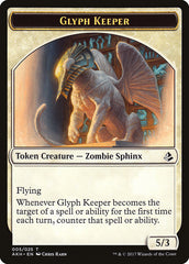 Glyph Keeper // Warrior Double-Sided Token [Amonkhet Tokens] | Black Swamp Games