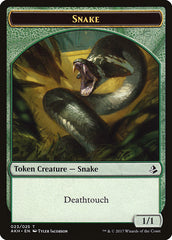Trueheart Duelist // Snake Double-Sided Token [Amonkhet Tokens] | Black Swamp Games