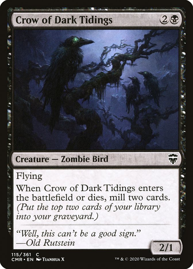 Crow of Dark Tidings [Commander Legends] | Black Swamp Games