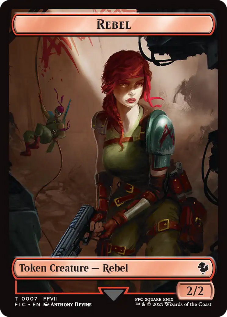 Soldier // Rebel Double-Sided Token [FINAL FANTASY Commander Tokens] | Black Swamp Games