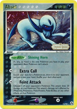 Absol (15/92) (Stamped) [EX: Legend Maker] | Black Swamp Games