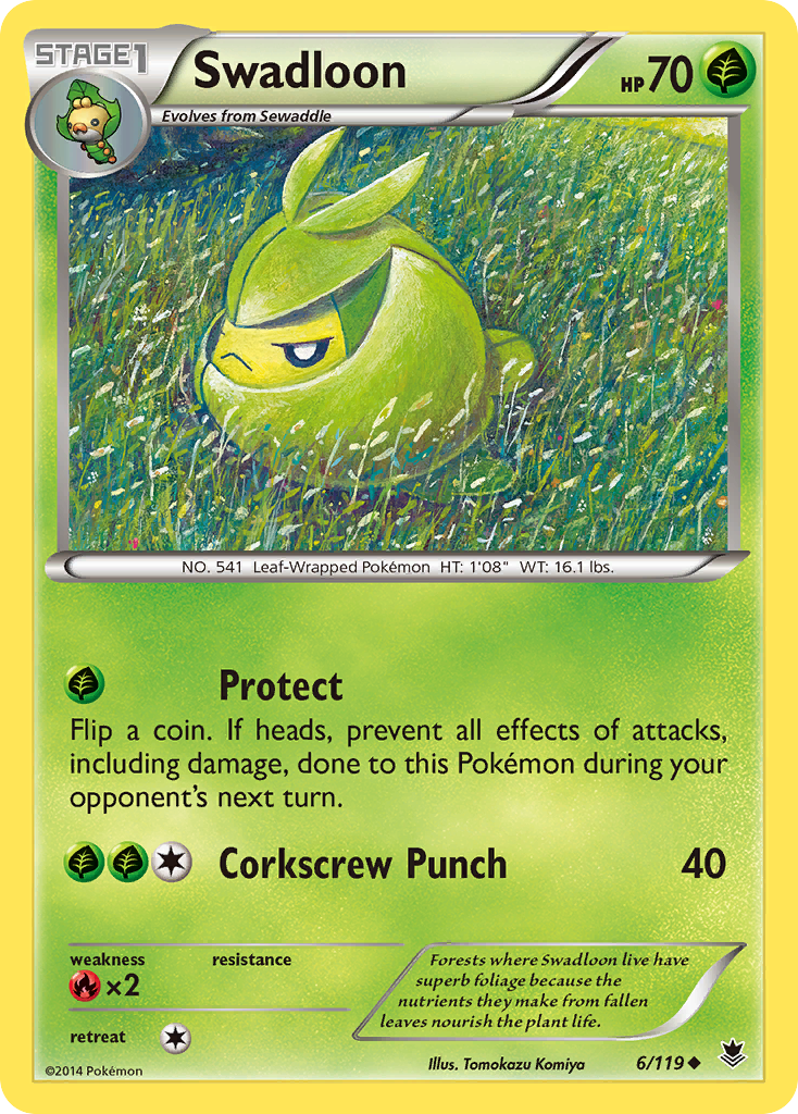 Swadloon (6/119) [XY: Phantom Forces] | Black Swamp Games