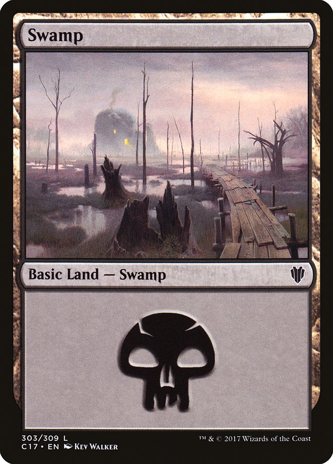 Swamp (303) [Commander 2017] | Black Swamp Games