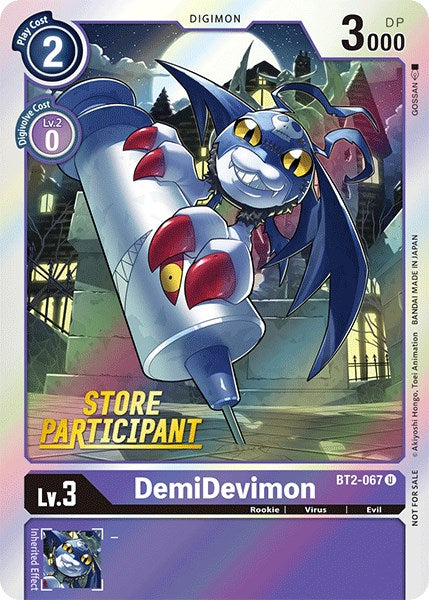 DemiDevimon [BT2-067] (Store Participant) [Release Special Booster Promos] | Black Swamp Games